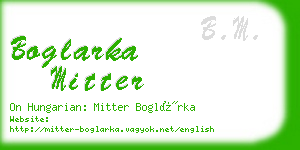 boglarka mitter business card